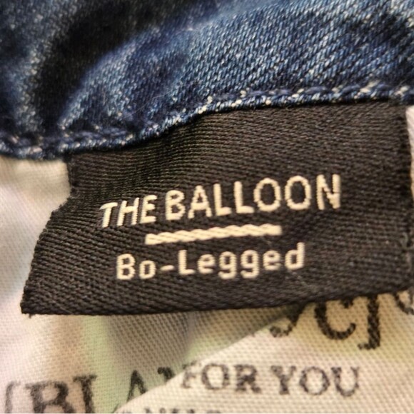 Blank NYC The Ballon Bo- Legged Women's Jeans Medium Denim Wash Pleated Front 26 - Picture 7 of 8